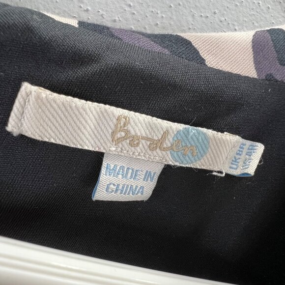 Boden Marisa Leopard Print Sheath Dress size 4 Women Beige Black Gray Back Zip - Picture 7 of 9